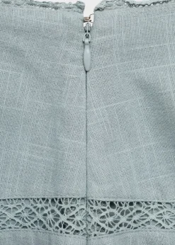 MANGO Spódnice*Spódnica z bawełny z haftowanym dołem