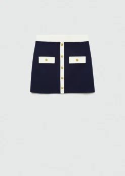 MANGO Spódnice*Spódnica z dzianiny z guzikami