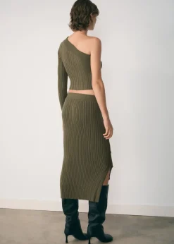 MANGO Spódnice*Spódnica z dzianiny z guzikami