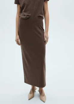 MANGO Spódnice*Spódnica z dzianiny z rozcięciem