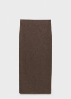 MANGO Spódnice*Spódnica z dzianiny z rozcięciem