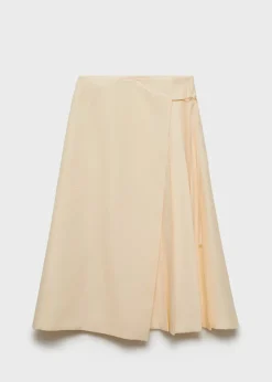 MANGO Spódnice*Spódnica z lyocellu z wiązaniem