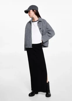 MANGO Spódnice*Spódnica z prążkowanej dzianiny