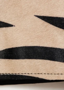 MANGO Spódnice|Skóra*Spódnica ze skóry z włosiem w zebrę