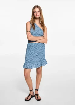 MANGO Spódnice*Spódnica ze wzorem i marszczeniem