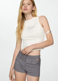 MANGO Krótkie Spodenki*Spodenki asymetryczny pasek