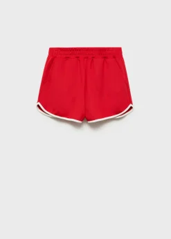 MANGO Krótkie Spodenki*Spodenki o prostym kroju z kontrastowym zakończeniem