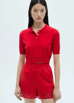 MANGO Krótkie Spodenki*Spodenki z bawełny z ażurowym motywem