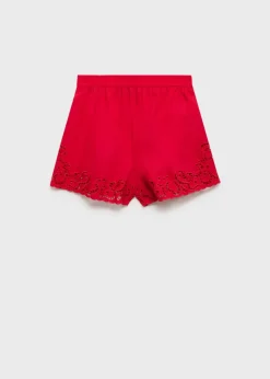 MANGO Krótkie Spodenki*Spodenki z bawełny z ażurowym motywem