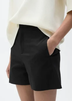 MANGO Krótkie Spodenki*Spodenki z bawełny z wysokim stanem