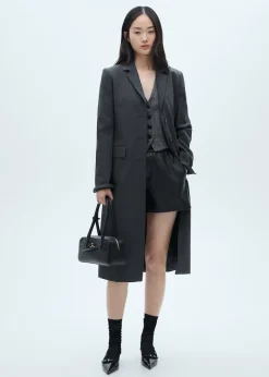 MANGO Krótkie Spodenki*Spodenki z imitacji skóry z elastycznym pasem