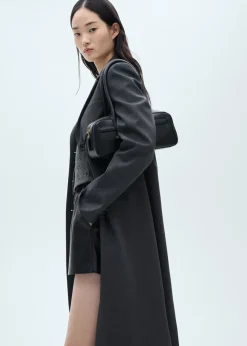 MANGO Krótkie Spodenki*Spodenki z imitacji skóry z elastycznym pasem