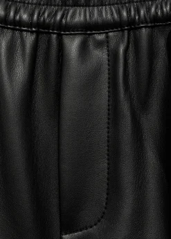 MANGO Krótkie Spodenki*Spodenki z imitacji skóry z elastycznym pasem