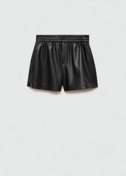 MANGO Krótkie Spodenki*Spodenki z imitacji skóry z elastycznym pasem