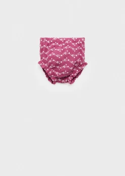 Dzieci MANGO Bermudy*Spodenki z kwiatowym haftem