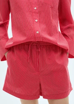 MANGO Krótkie Spodenki*Spodenki z mieszanki bawełny w paski