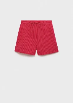 MANGO Krótkie Spodenki*Spodenki z mieszanki bawełny w paski
