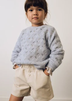 Dzieci MANGO Szorty I Spódnice*Spodenki z mikrosztruksu z guzikami