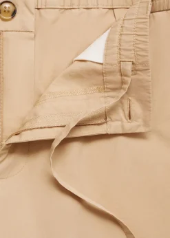 MANGO Spodnie*Spodnie bawełniane ściągane troczkami