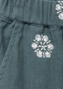 Dzieci MANGO Spodnie*Spodnie bawełniane haftowane