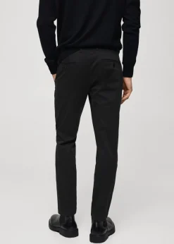 MANGO Spodnie*Spodnie bawełniane o fasonie tapered cropped