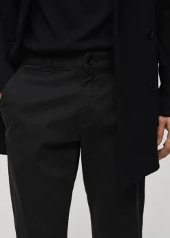 MANGO Spodnie*Spodnie bawełniane o fasonie tapered cropped