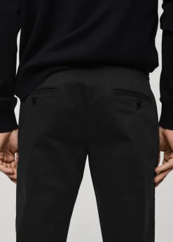 MANGO Spodnie*Spodnie bawełniane o fasonie tapered cropped