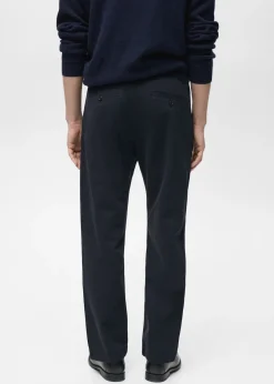 MANGO Spodnie*Spodnie bawełniane regular fit z troczkami