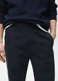 MANGO Spodnie*Spodnie bawełniane regular fit z troczkami