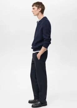 MANGO Spodnie*Spodnie bawełniane regular fit z troczkami