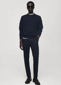 MANGO Spodnie*Spodnie bawełniane slim fit w kratę