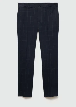 MANGO Spodnie*Spodnie bawełniane slim fit w kratę