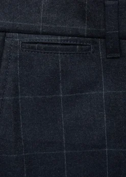 MANGO Spodnie*Spodnie bawełniane slim fit w kratę