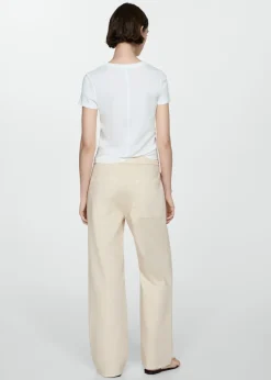 MANGO Dżinsy|Spodnie*Spodnie bawełniane z elastycznym pasem