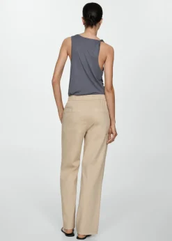 MANGO Dżinsy|Spodnie*Spodnie bawełniane z elastycznym pasem