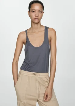 MANGO Dżinsy|Spodnie*Spodnie bawełniane z elastycznym pasem