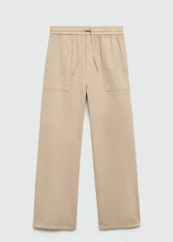 MANGO Dżinsy|Spodnie*Spodnie bawełniane z elastycznym pasem