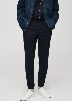 MANGO Spodnie*Spodnie bawełniane z troczkami