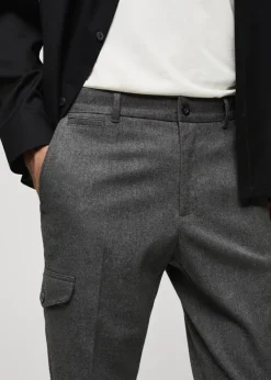 MANGO Spodnie*Spodnie cargo flanelowe