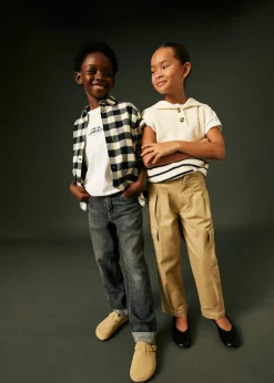 Dzieci MANGO Spodnie*Spodnie cargo z zaszewkami