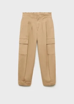Dzieci MANGO Spodnie*Spodnie cargo z zaszewkami