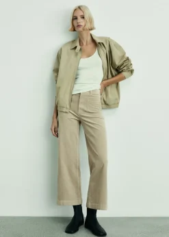 MANGO Dżinsy*Spodnie Catherin culotte ze sztruksu