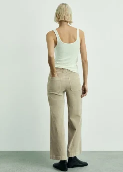 MANGO Dżinsy*Spodnie Catherin culotte ze sztruksu