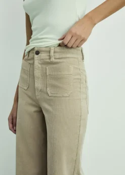 MANGO Dżinsy*Spodnie Catherin culotte ze sztruksu