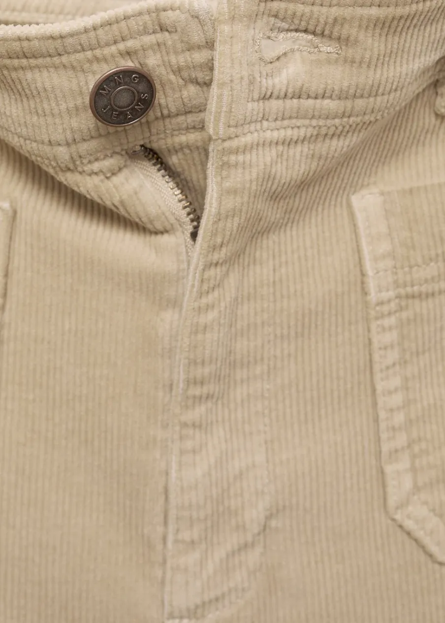 MANGO Dżinsy*Spodnie Catherin culotte ze sztruksu