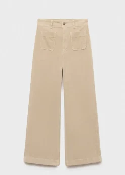 MANGO Dżinsy*Spodnie Catherin culotte ze sztruksu