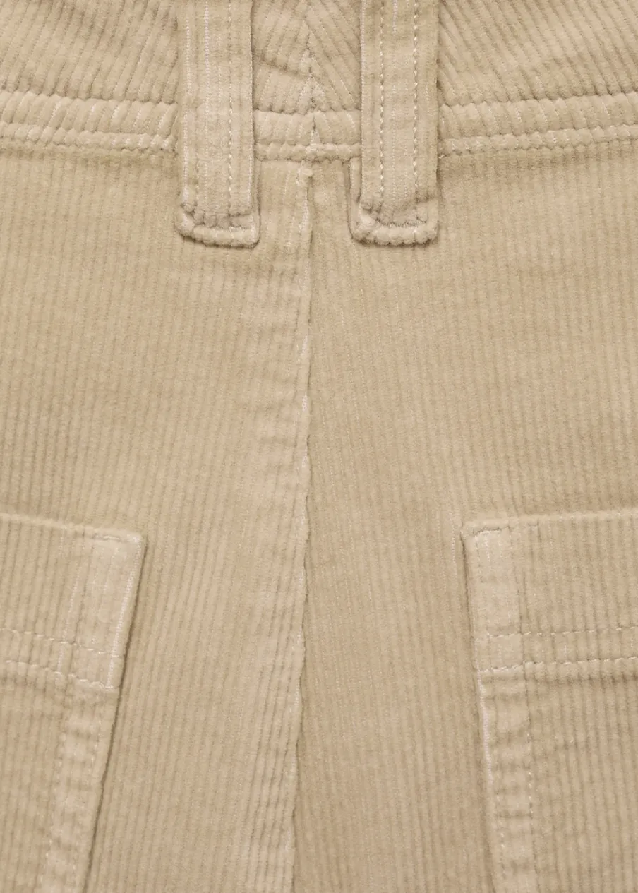 MANGO Dżinsy*Spodnie Catherin culotte ze sztruksu