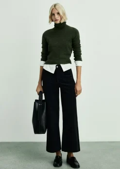 MANGO Dżinsy*Spodnie Catherin culotte ze sztruksu