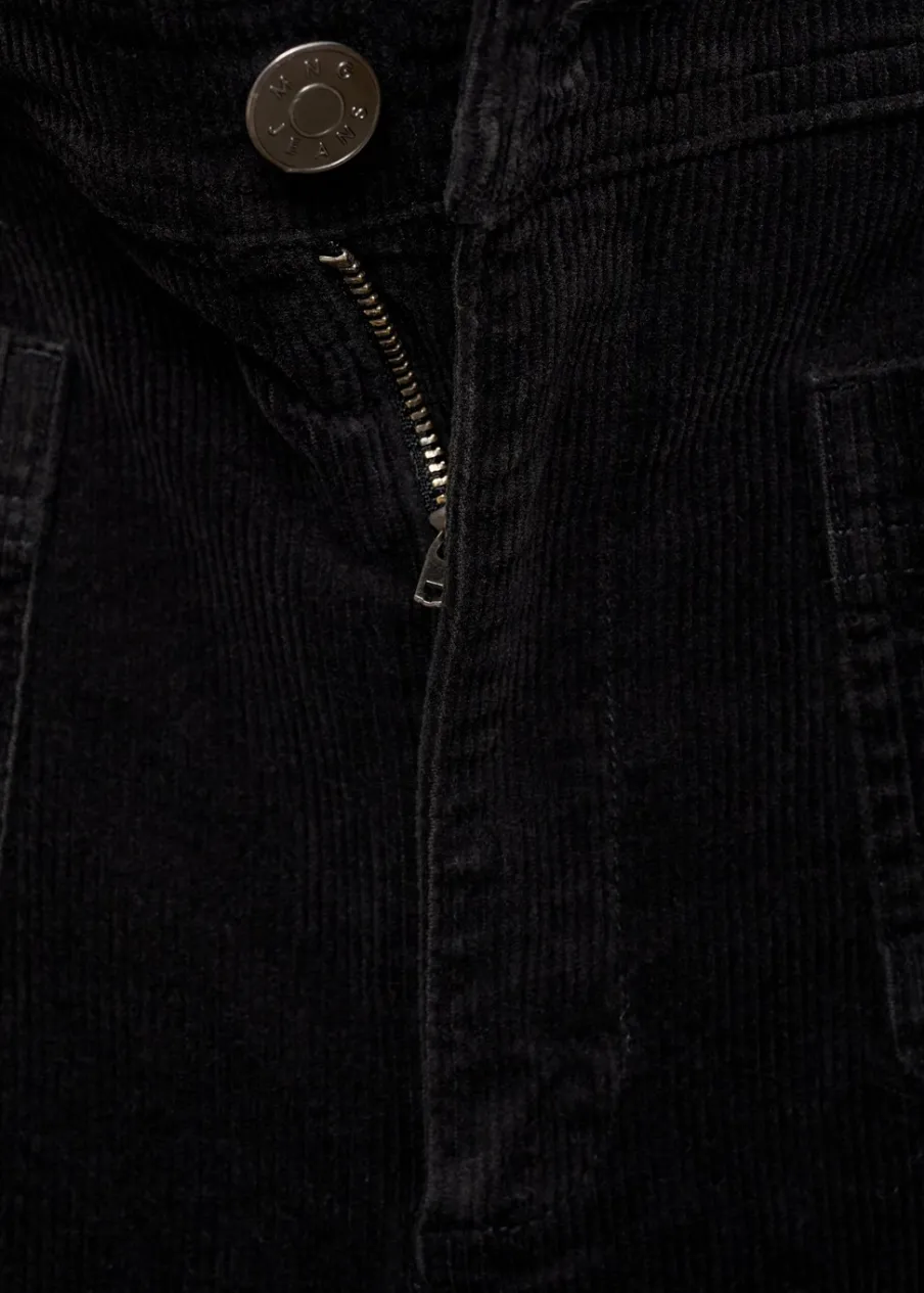 MANGO Dżinsy*Spodnie Catherin culotte ze sztruksu