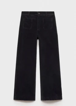MANGO Dżinsy*Spodnie Catherin culotte ze sztruksu